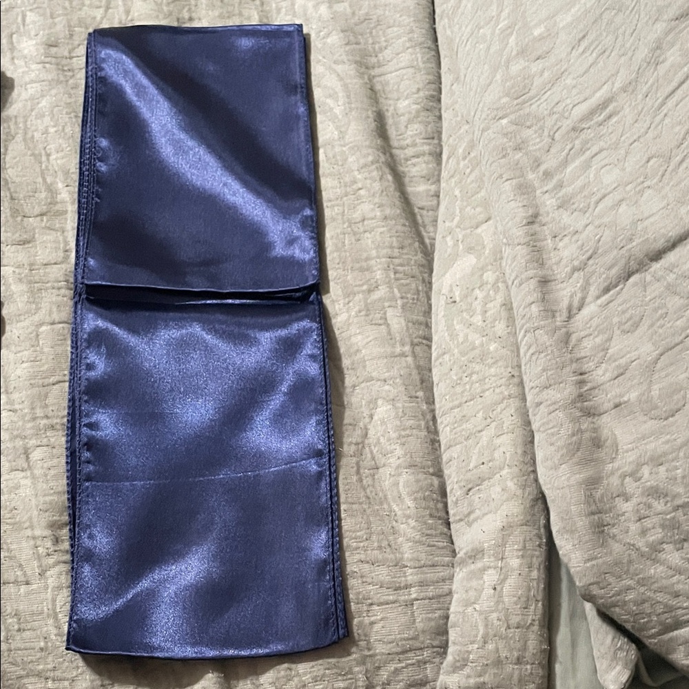 Sleek Blue Satin chair covers (12)